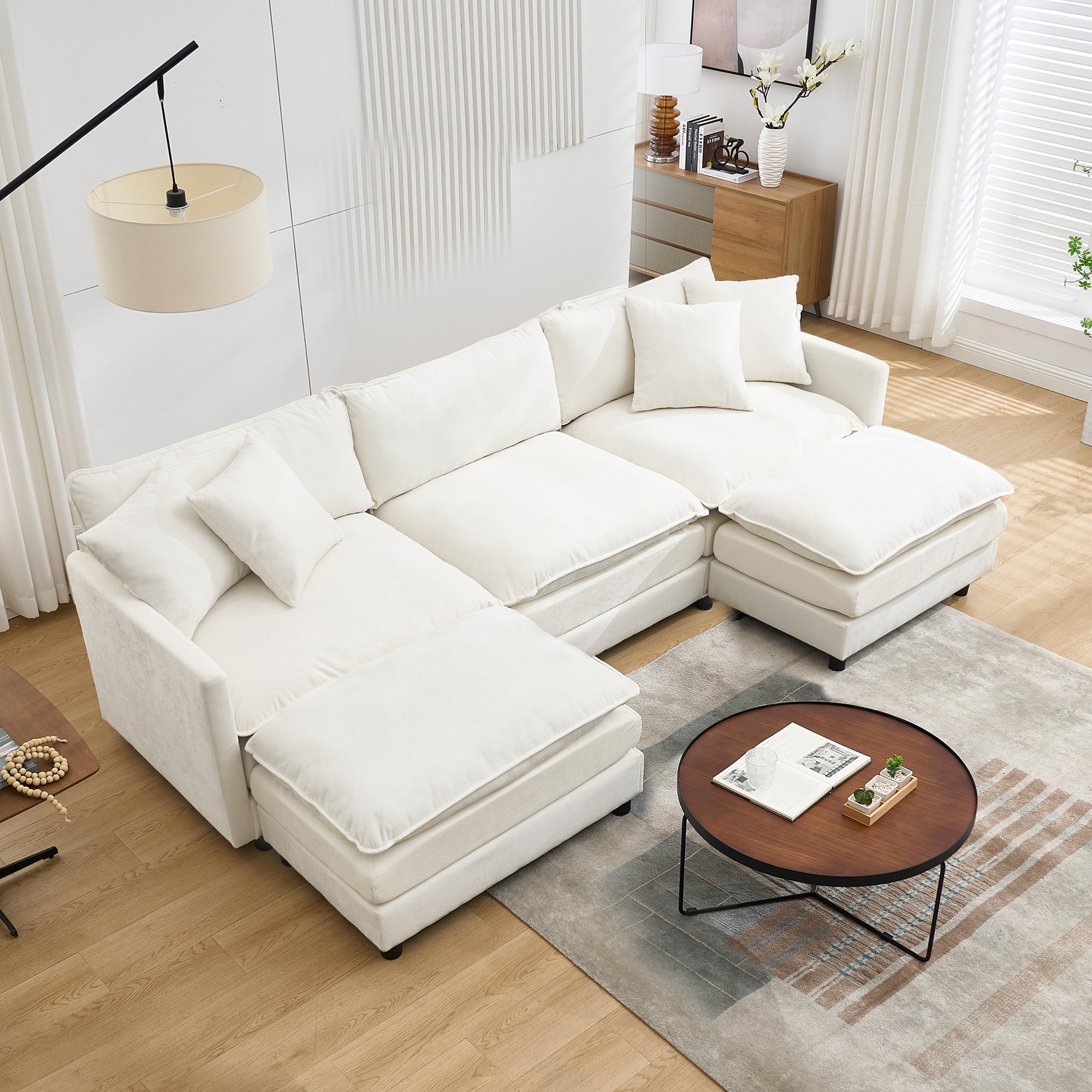 U-Shaped Sectional Sofa with Ottoman U-Shaped Sectional Sofa with Ottoman
